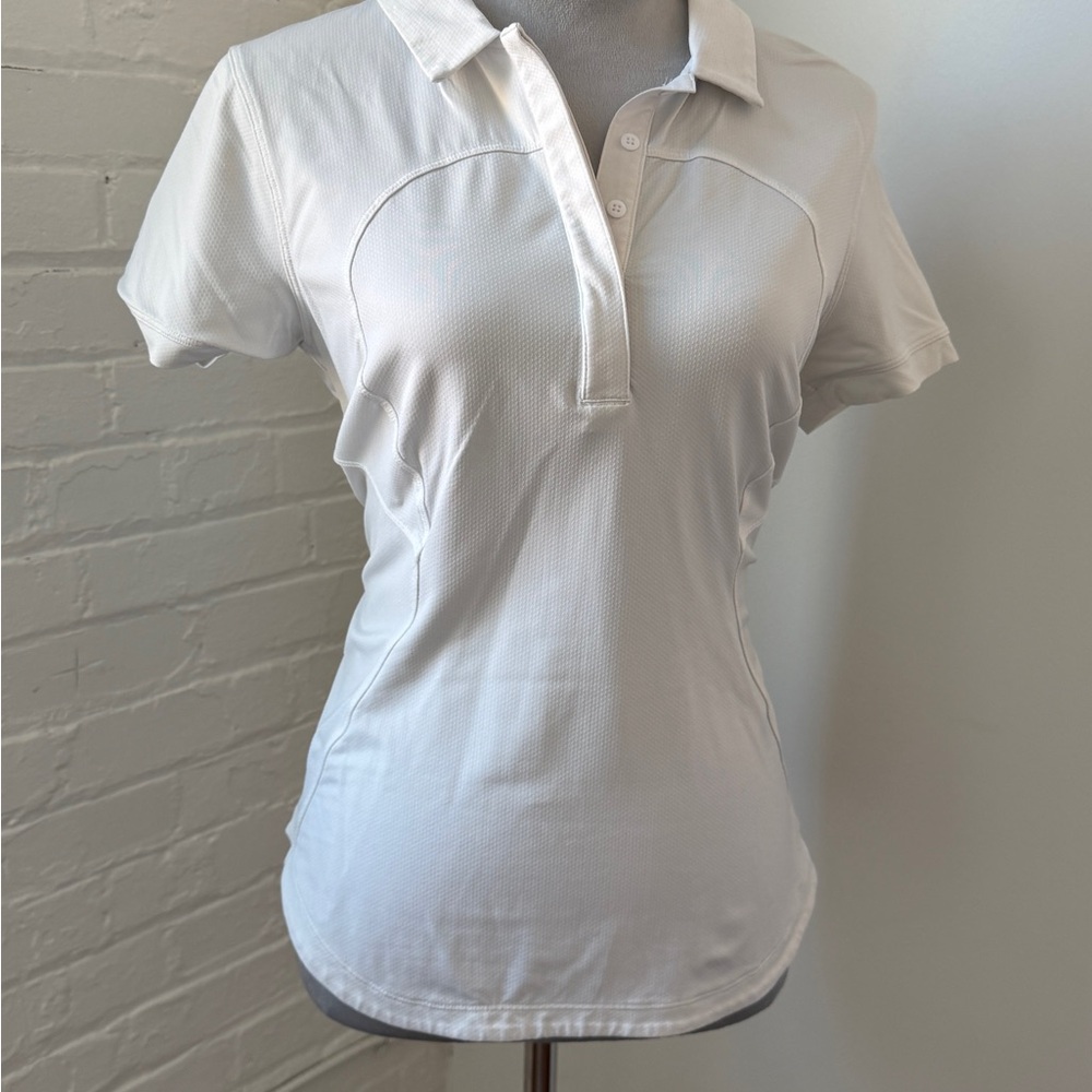 Lululemon Athletica Quick-Dry White Polo Shirt